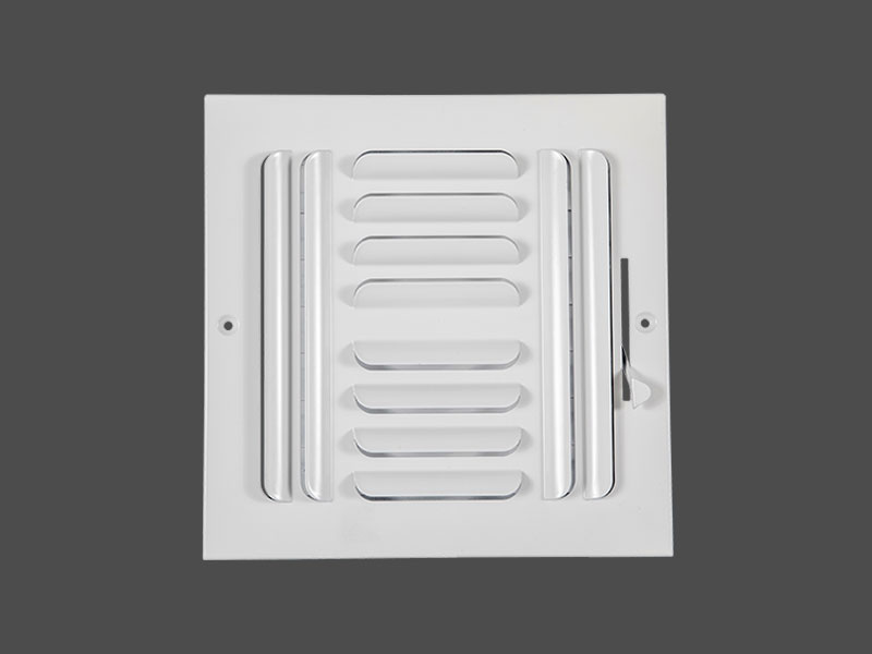 Air Register manufacturer Steel curved blade four way air register with metal handle - 4CB