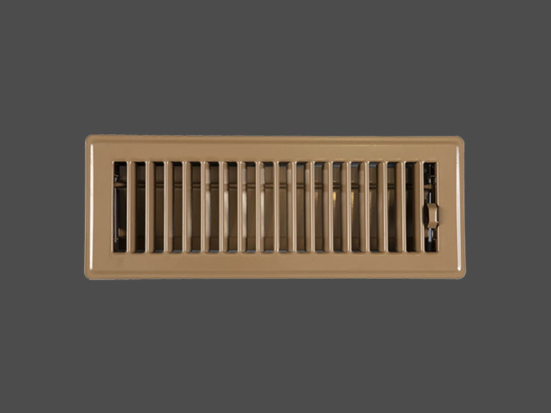 Floor Register manufacturer with Louvered Design 1FL-Brown