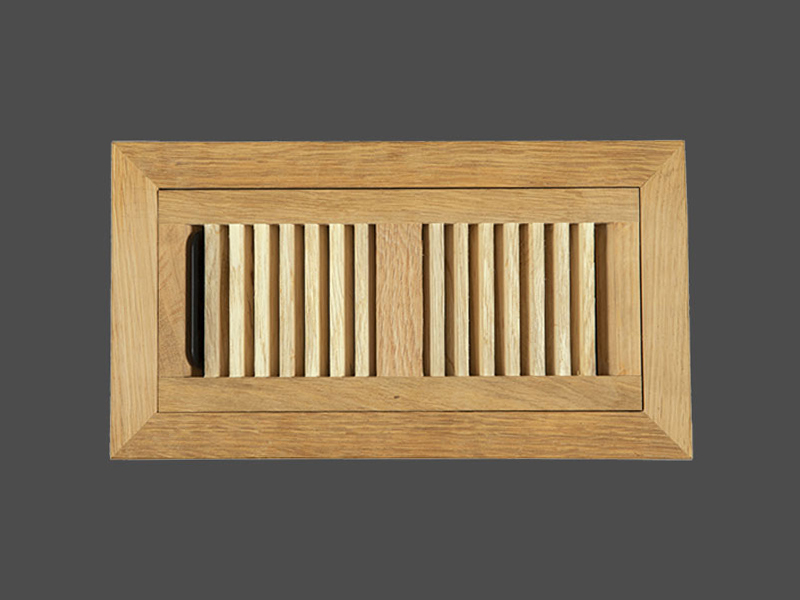 Wood Vent Cover Floor Register Louvered with Frame Flush Mount Vents Cover 2WFM