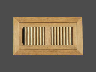 Wood Vent Cover Floor Register Louvered with Frame Flush Mount Vents Cover 2WFM
